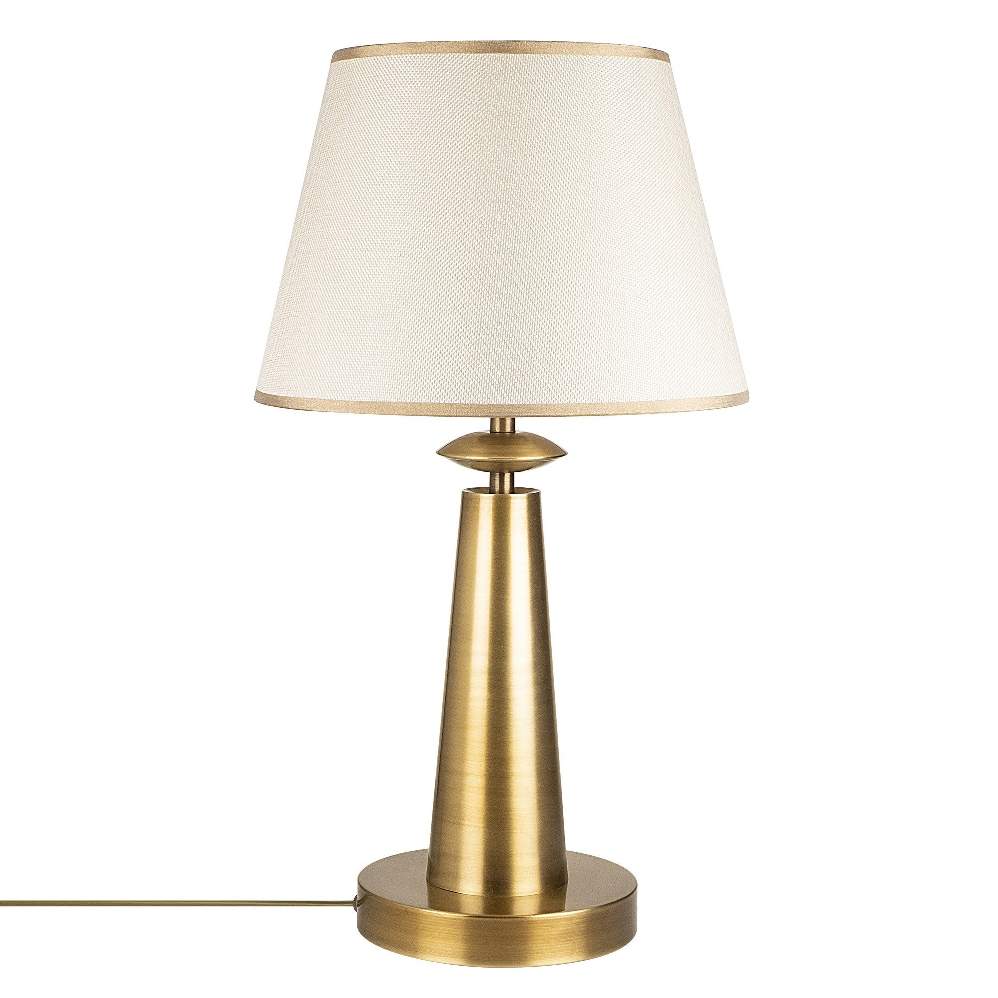Candeeiro de Mesa Moderna com Corpo em Metal, Acabamento Antigo, 30 cm de Diâmetro, 55 cm de Altura | Soquete E27, 40 W Máx., Cabo de 200 cm | Design Elegante, Glamouroso e Escandinavo