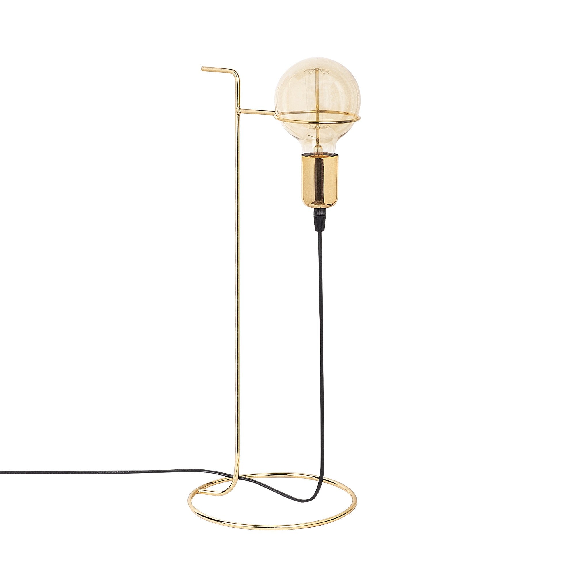 Candeeiro de Mesa Elegante Dourada, 19 x 19 cm, Altura 51 cm | Corpo em Metal, Interruptor Liga/Desliga, Cabo de 200 cm | Design Moderno e Glamouroso, Perfeito para Casa e Escritório