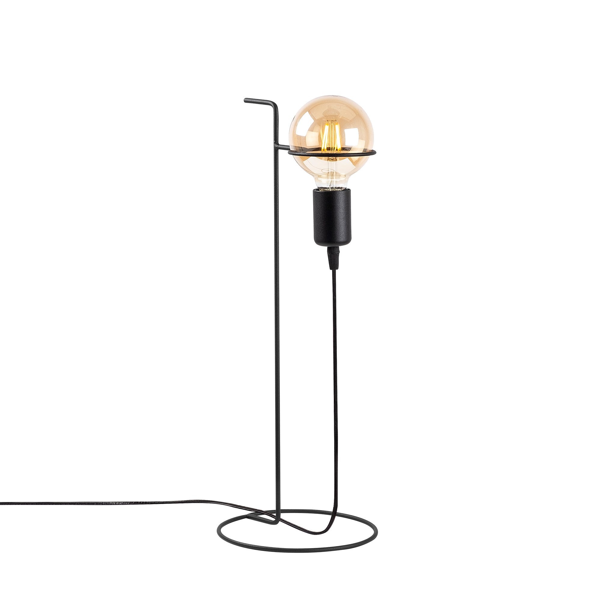 Candeeiro de Mesa – 51 cm de altura – preto – metal