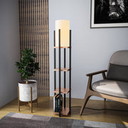Candeeiro de Pé – 130 cm – Preto e Cobre – Metal