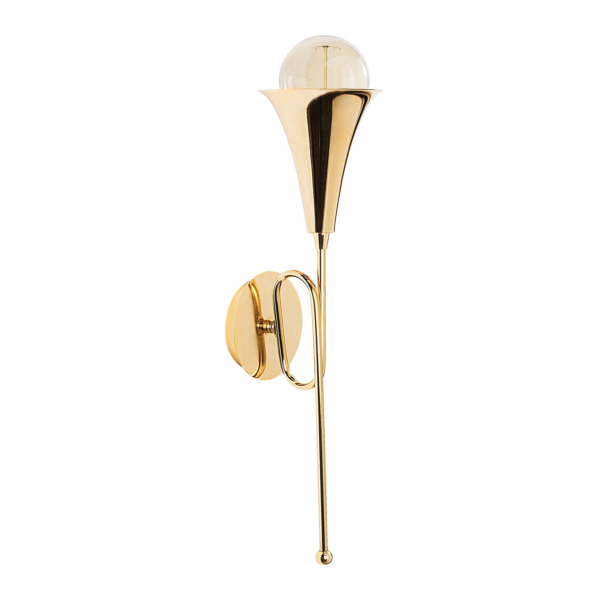 Candeeiro de Parede – 52 cm de altura – dourado – metal