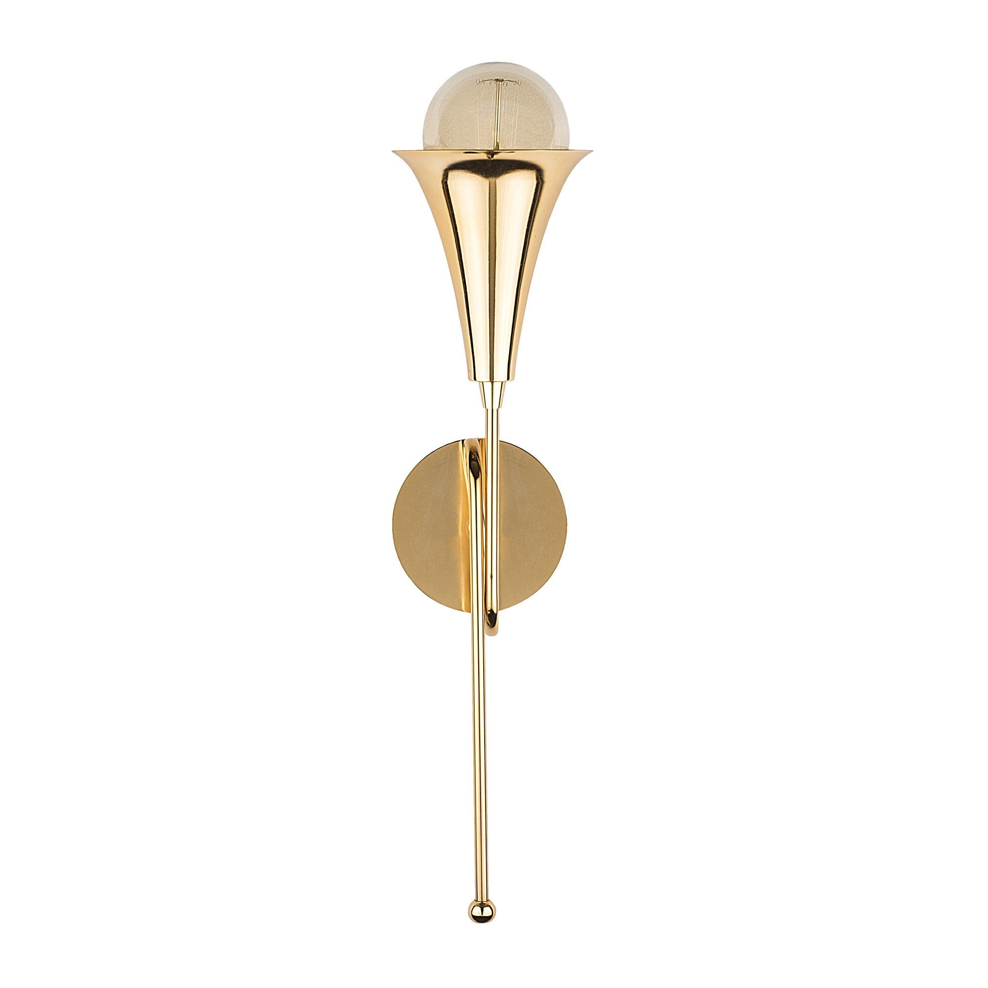 Candeeiro de Parede – 52 cm de altura – dourado – metal