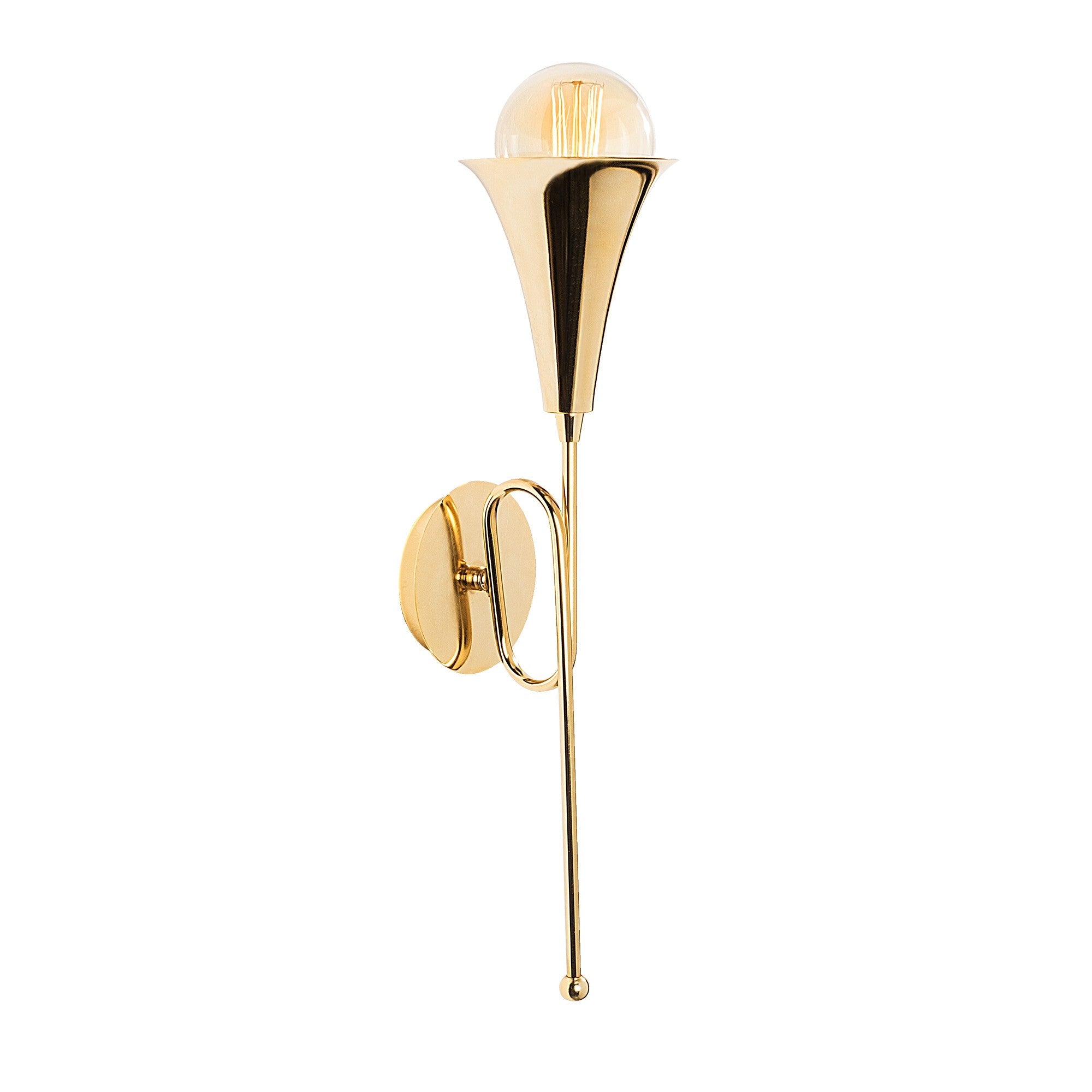 Candeeiro de Parede – 52 cm de altura – dourado – metal