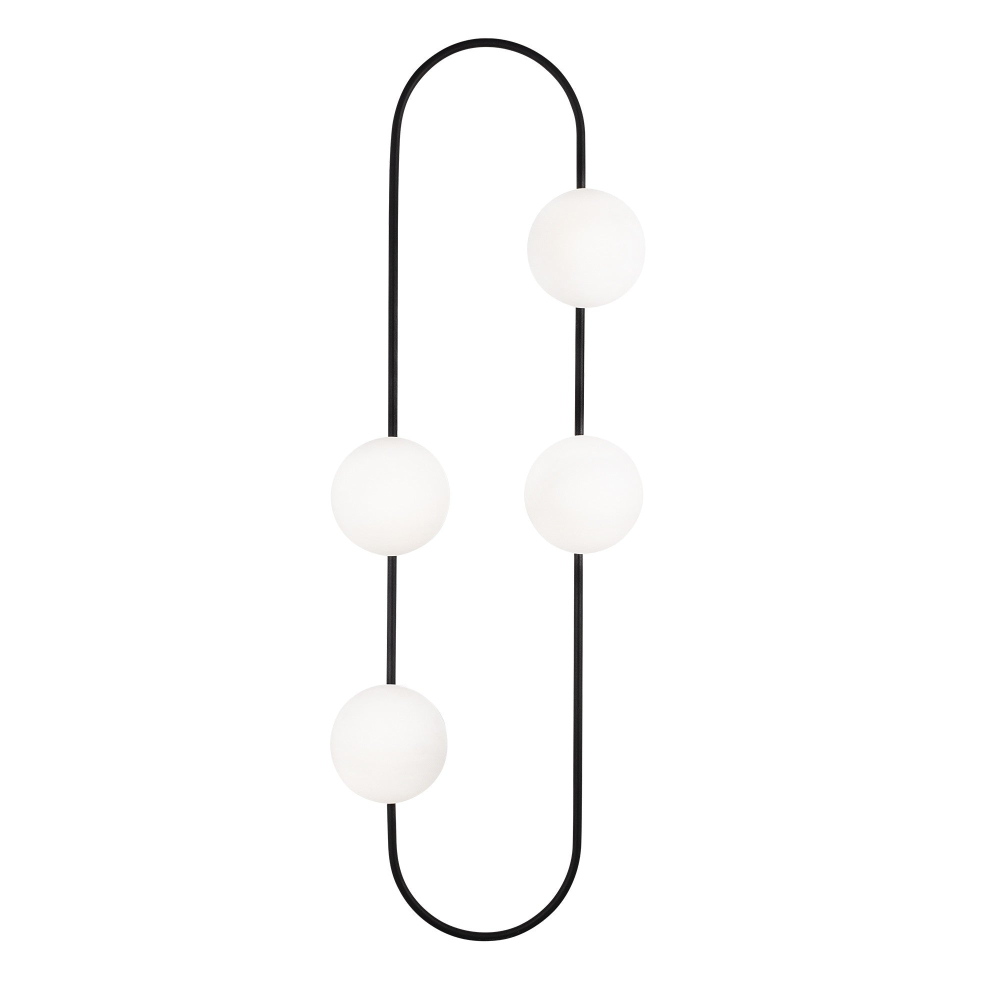 Candeeiro de Parede – 40 x 33 cm – preto e branco – metal