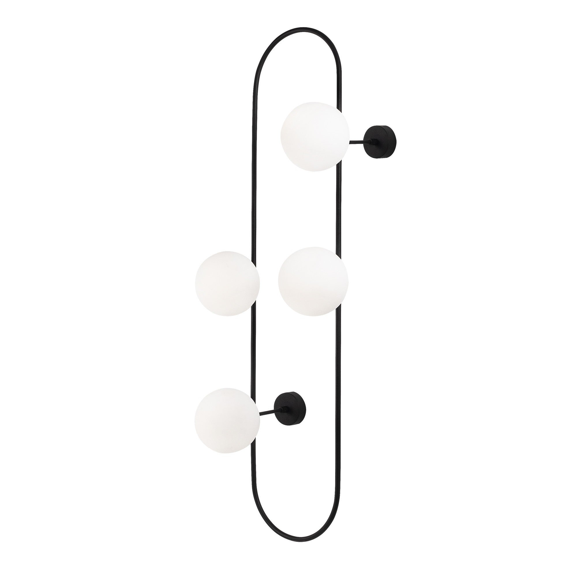 Candeeiro de Parede – 40 x 33 cm – preto e branco – metal