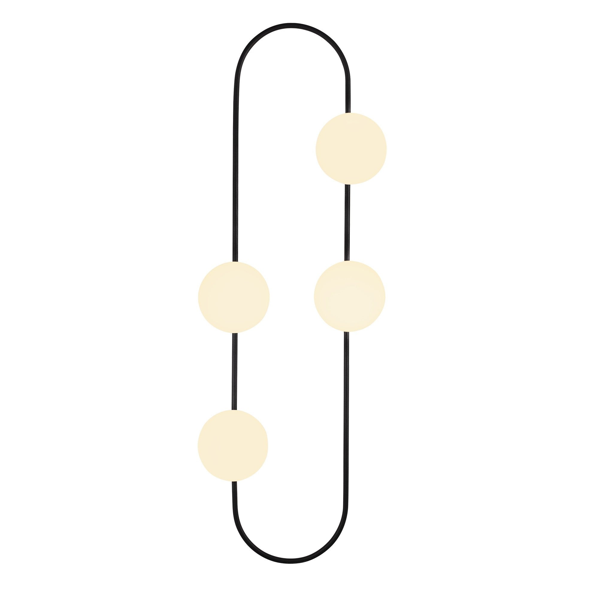 Candeeiro de Parede – 40 x 33 cm – preto e branco – metal