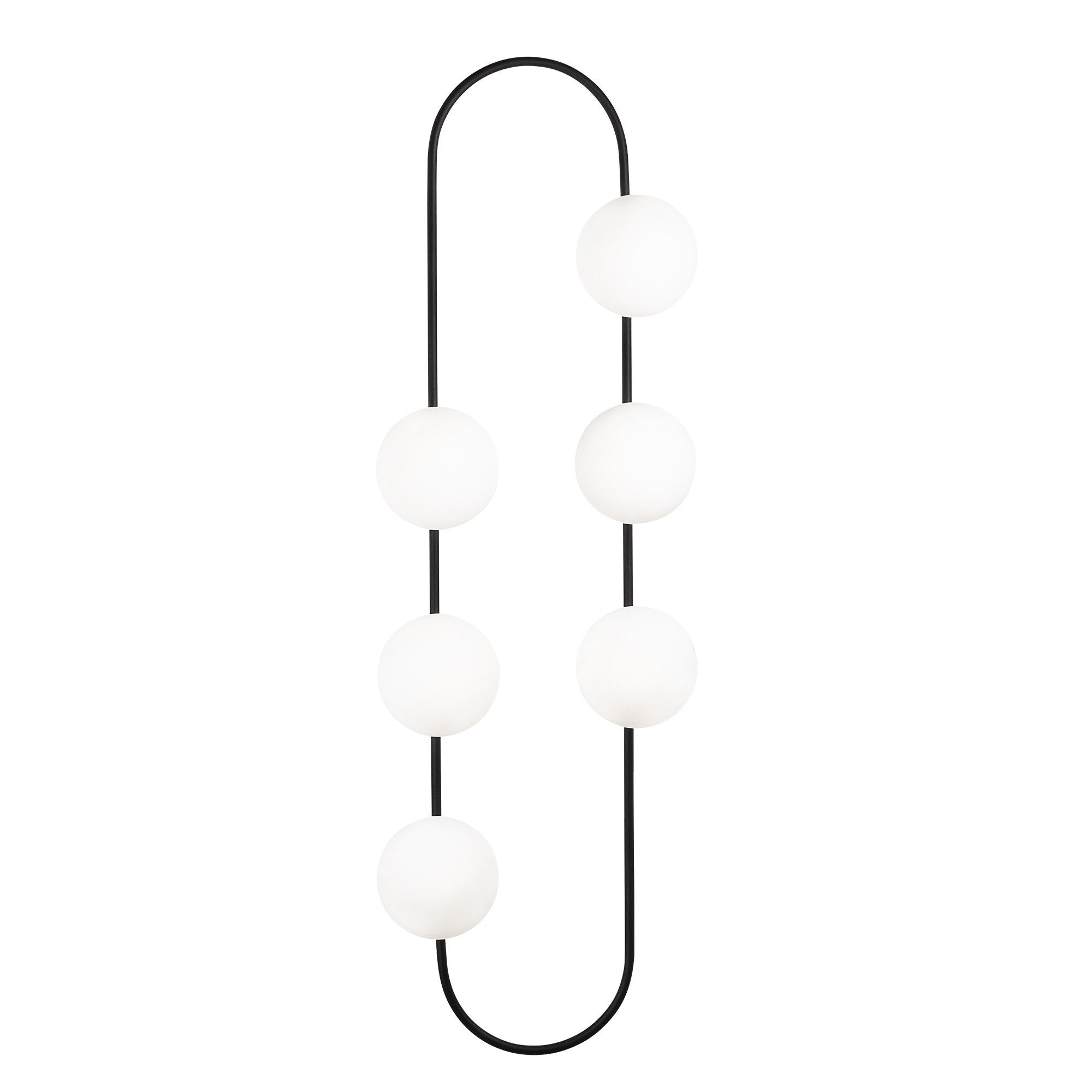 Candeeiro de Parede – 40 x 33 cm – Preto e Branco – Metal e Vidro