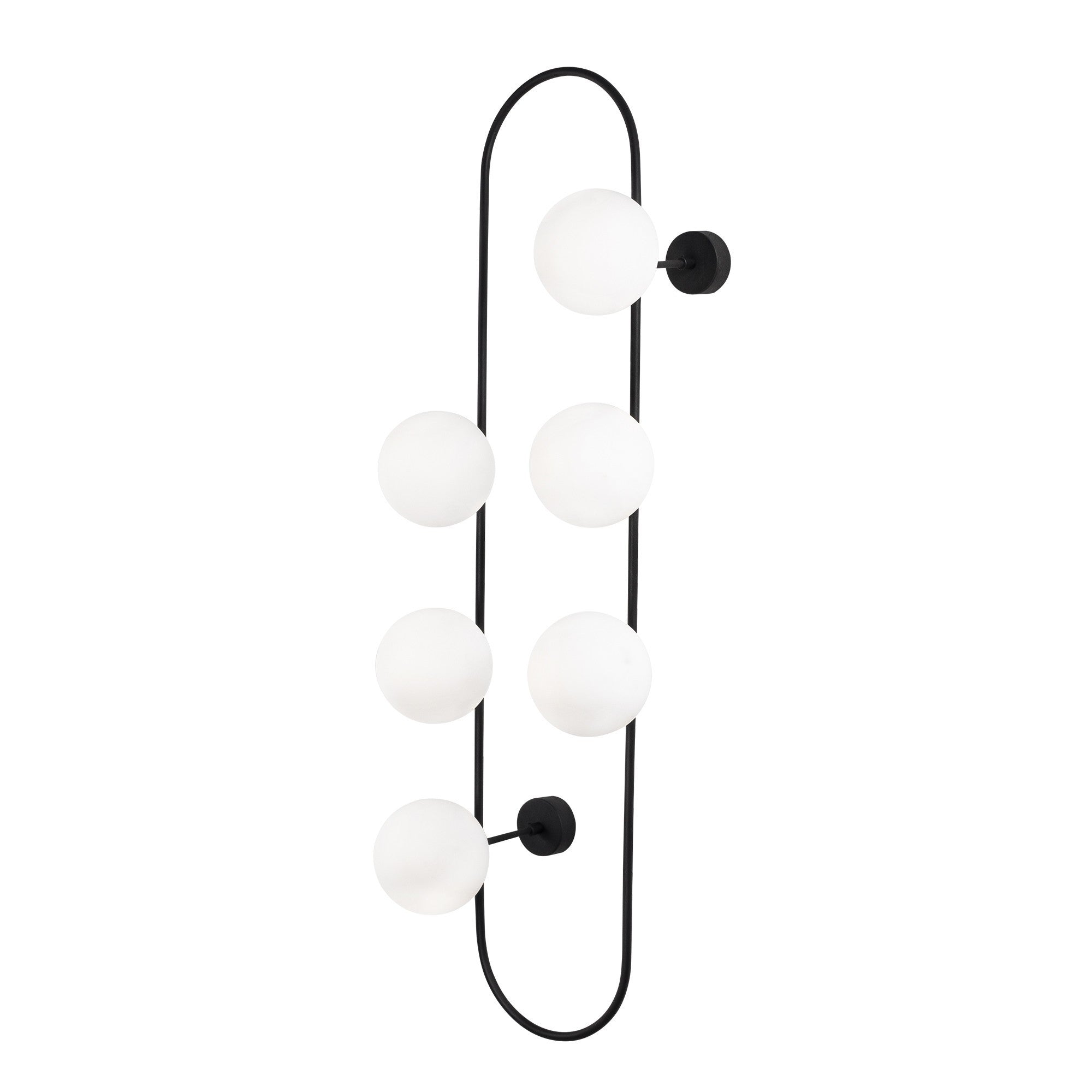 Candeeiro de Parede – 40 x 33 cm – Preto e Branco – Metal e Vidro