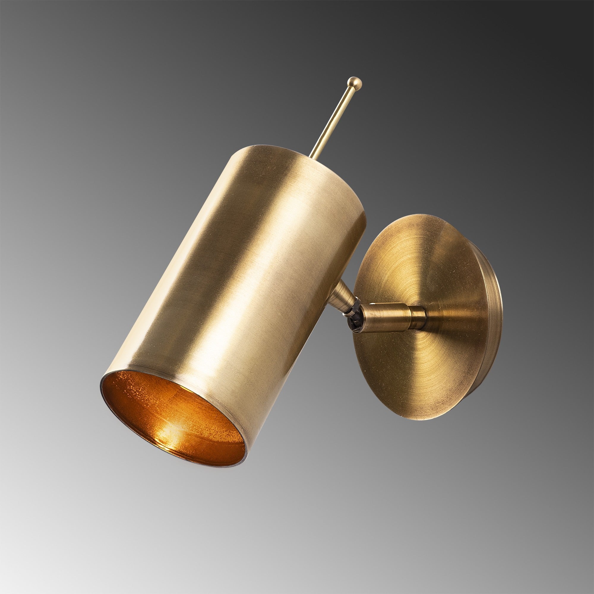 Candeeiro de Parede – 9 x 22 cm – cor antiga – metal