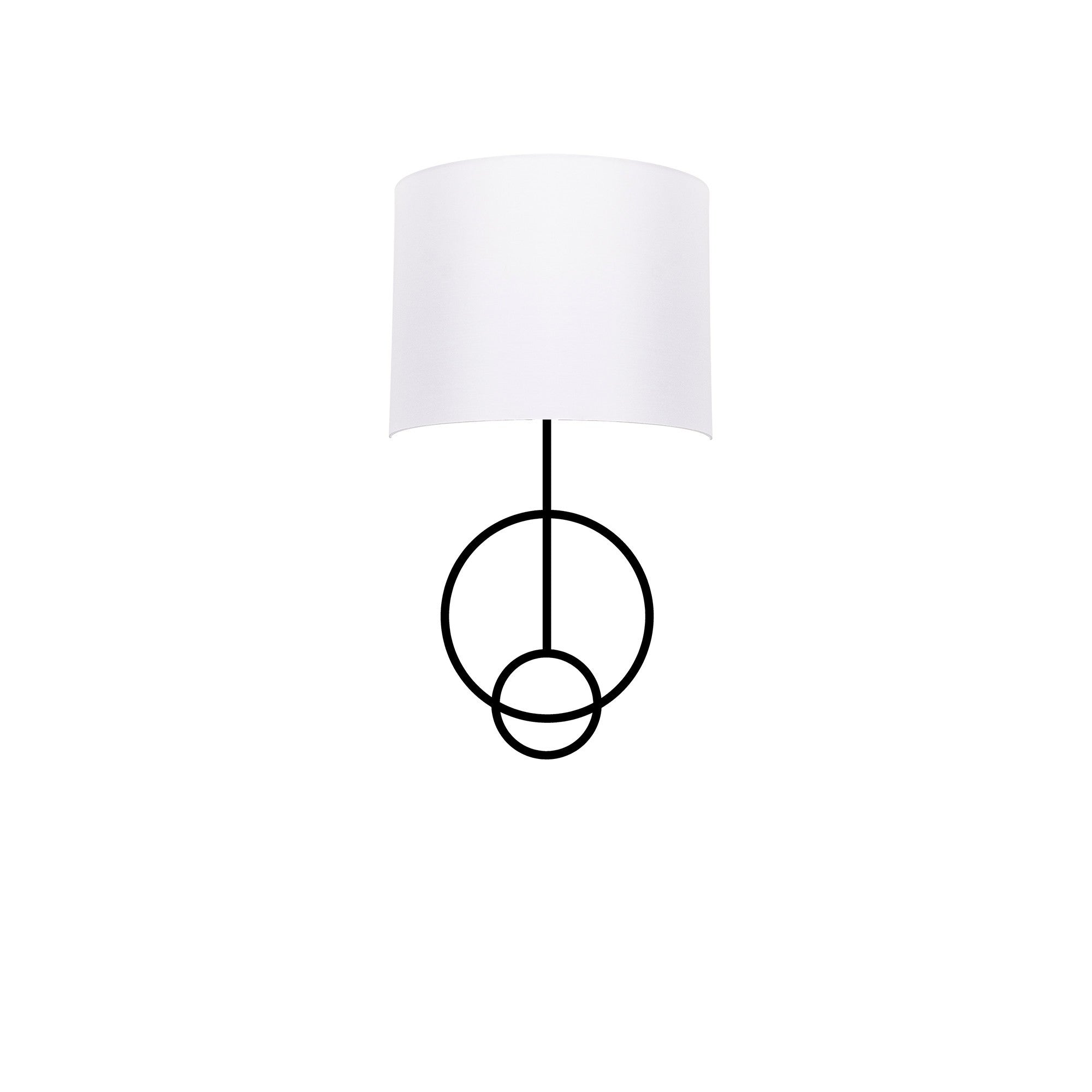 Candeeiro de Parede – 52 cm de Altura – Preto e Branco – Metal