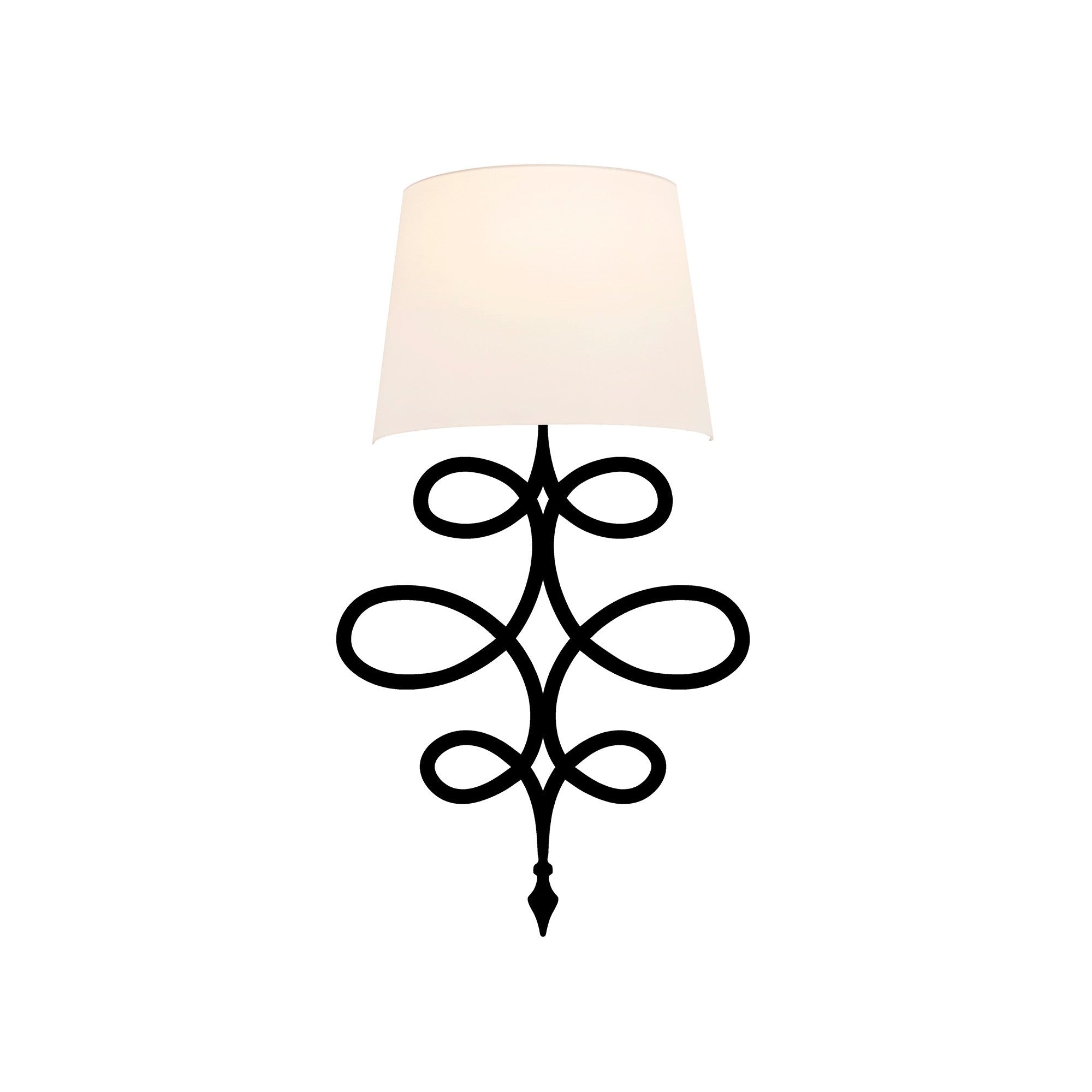 Candeeiro de Parede – 62 cm – Branco e Preto – Metal