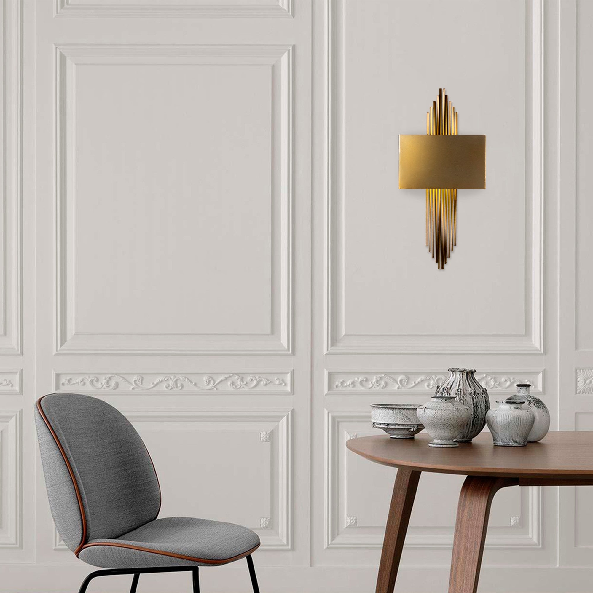 Candeeiro de Parede – 75 x 10 x 22 cm – Cor Sólida – Metal