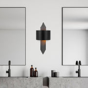 Candeeiro de Parede – 75 x 10 x 22 cm – Preto – Metal