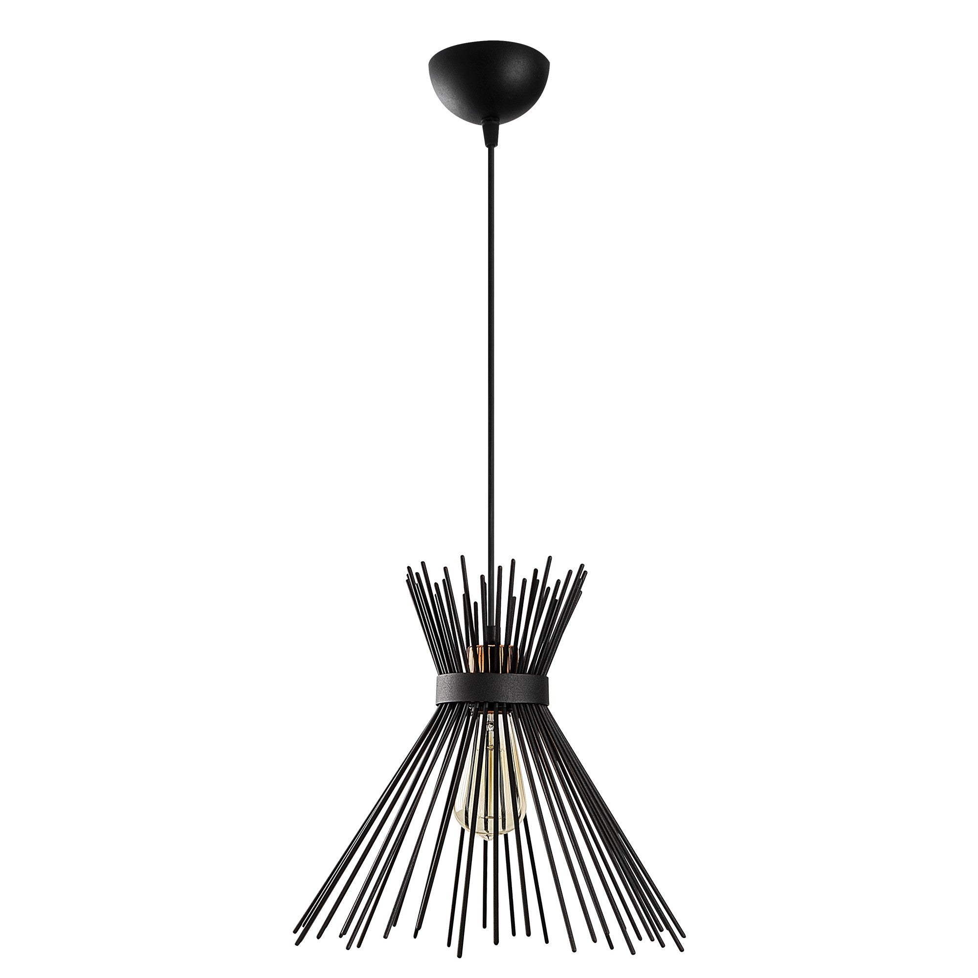 Candeeiro de Teto – 34 cm de Diâmetro – Preto – Ferro