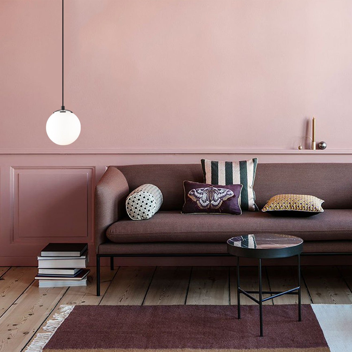 Candeeiro de Teto Industrial Moderno, Preto e Branco, 30 x 15 cm | Altura Ajustável, Corpo de Ferro, Soquete E27, IP20 | Perfeito para Decoração Escandinava e Moderna