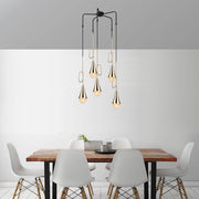 Candeeiro de Teto – 55 cm de diâmetro – preto e dourado – metal