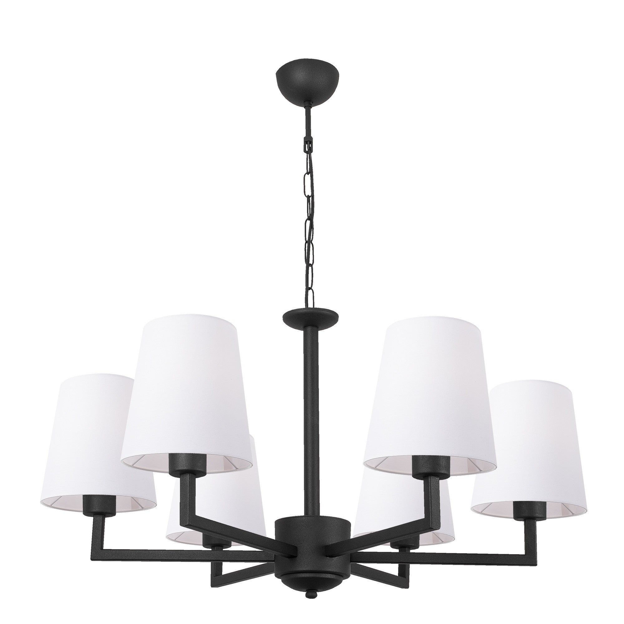 Candeeiro de Teto Moderno – 80 cm de Diâmetro – Preto e Branco – Metal