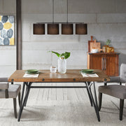 Candeeiro de Teto – 110 x 25 cm – Preto – Metal