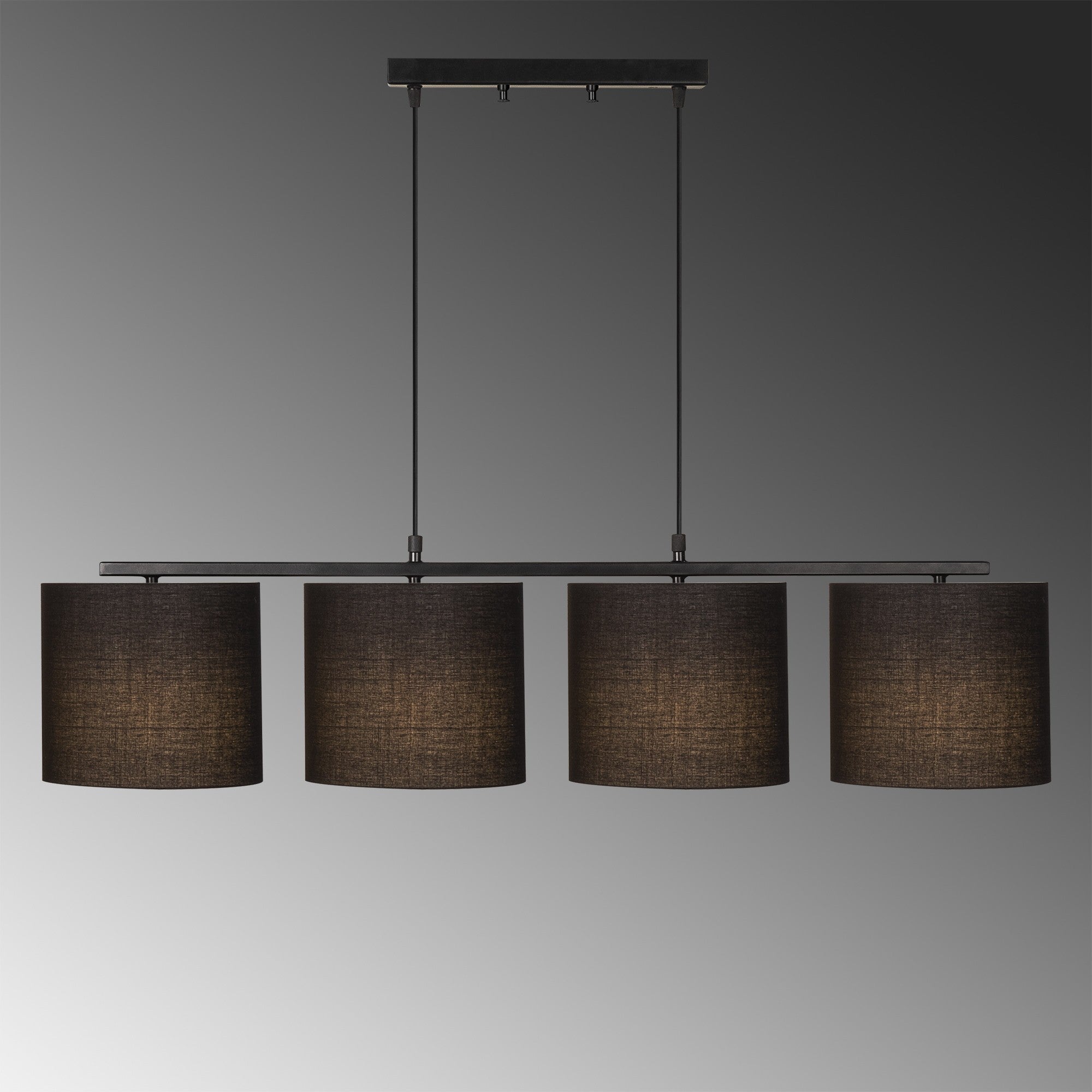 Candeeiro de Teto – 110 x 25 cm – Preto – Metal