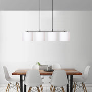 Candeeiro de Teto moderno – 110 x 25 cm – Preto e Branco – Metal