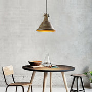 Candeeiro de Teto Dourado Elegante, Corpo em Metal, 32 cm de Diâmetro, 126 cm de Altura | Altura Ajustável, Soquete E27, IP20 | Perfeito para Decoração Glamourosa