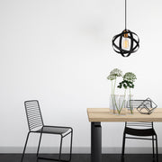 Candeeiro de Teto – 25 cm de diâmetro – preto e antigo – metal