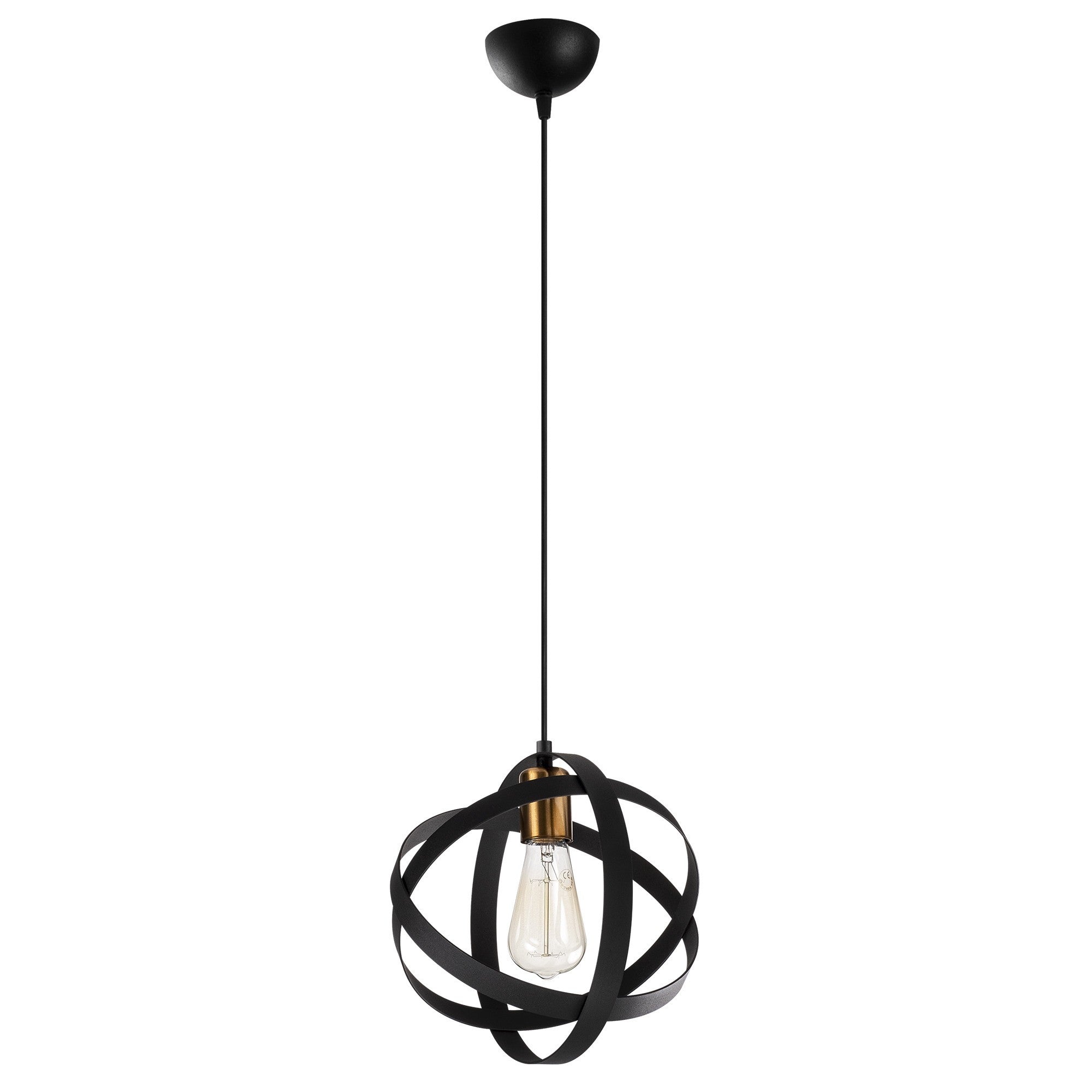 Candeeiro de Teto – 25 cm de diâmetro – preto e antigo – metal