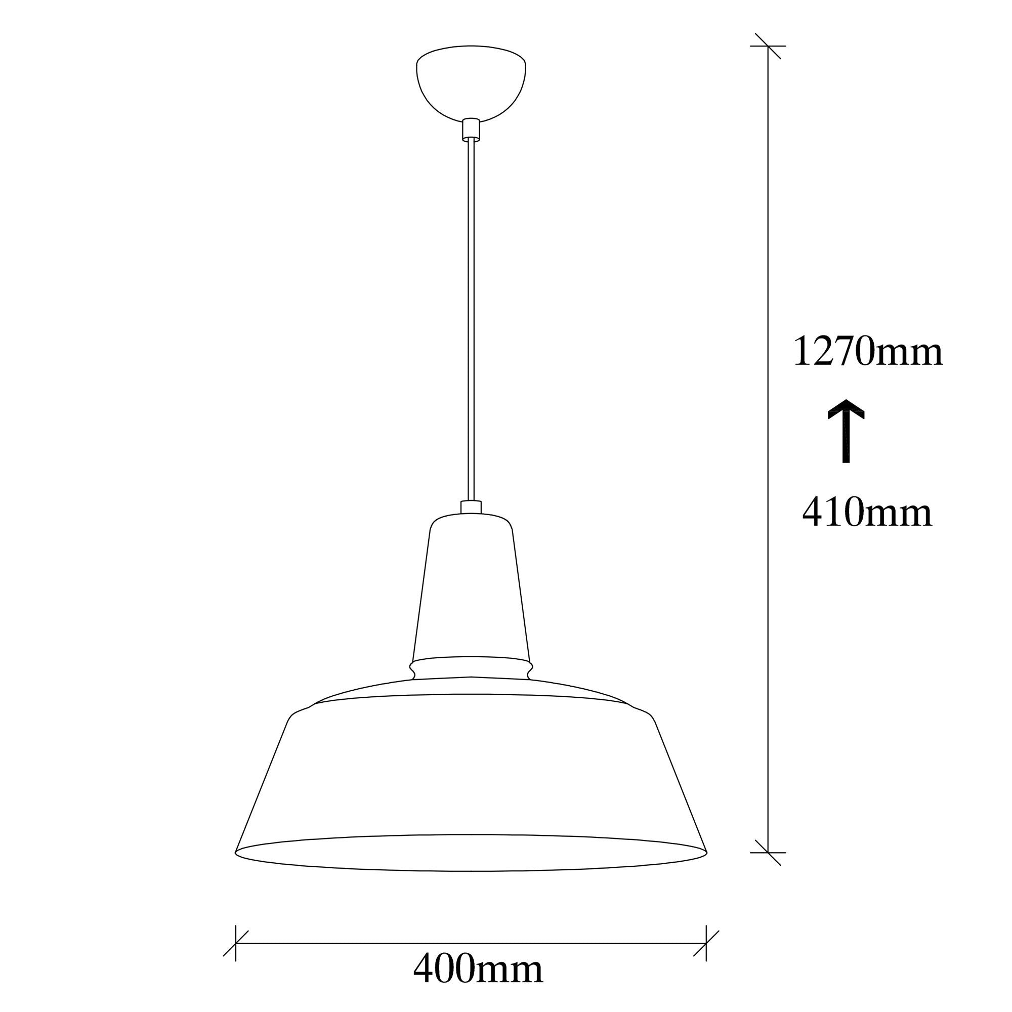 Candeeiro de Teto – 40 cm de diâmetro – Preto e dourado – Metálico