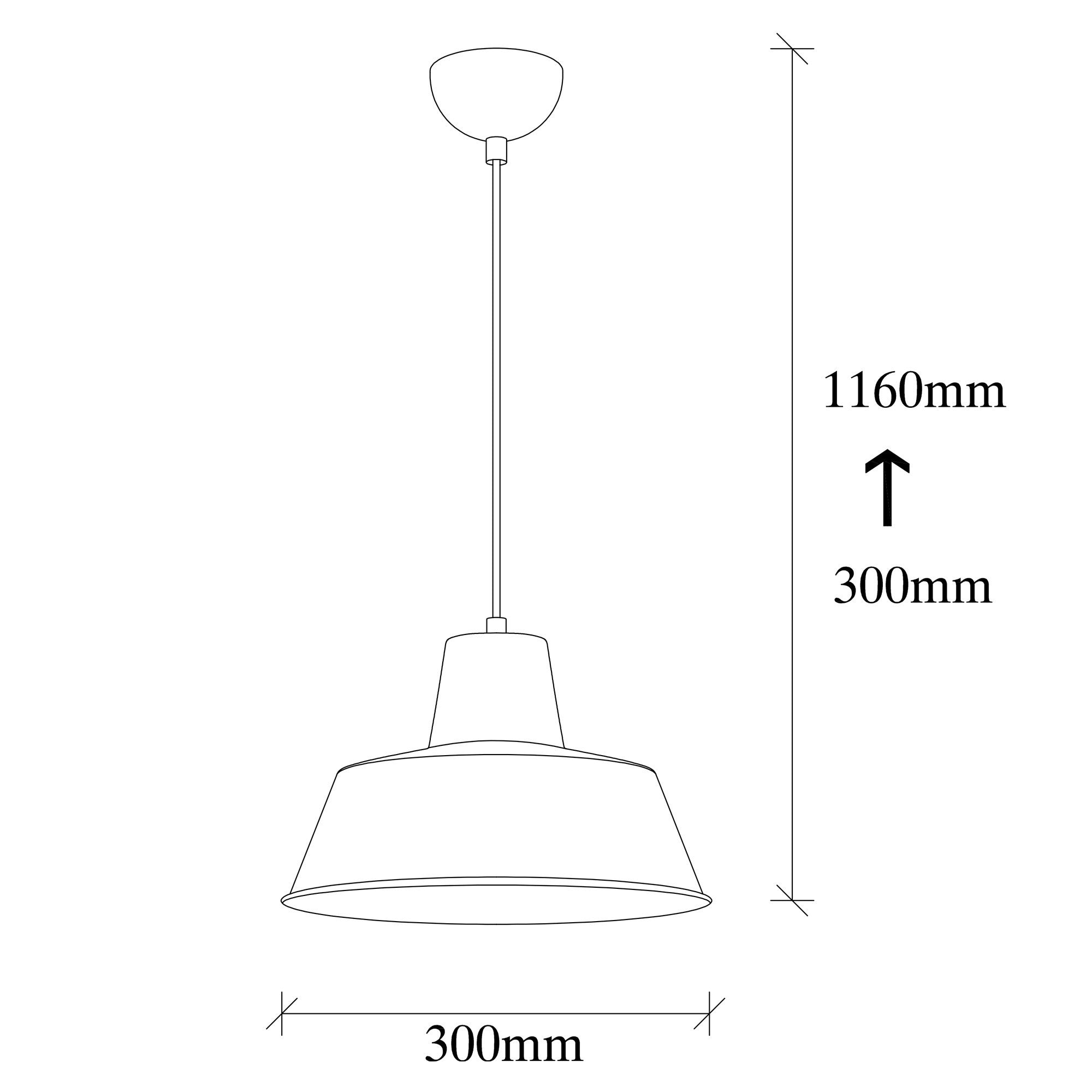 Candeeiro de Teto Industrial Moderno – 30 cm de Diâmetro – Preto e Dourado – Ferro