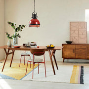 Candeeiro de Teto – 32 cm diâmetro – vermelho e preto – metal