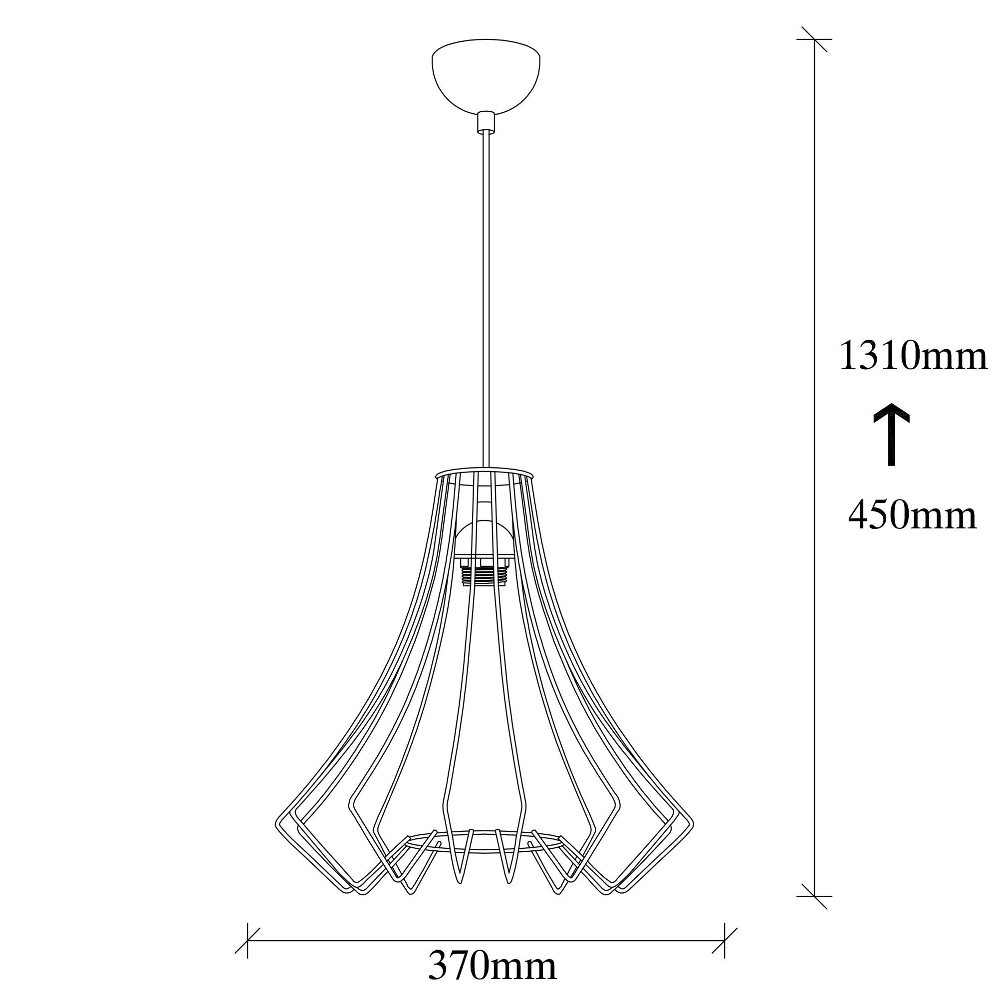 Candeeiro de Teto Elegante – 37 cm de Diâmetro – Cobre e Preto – Metal