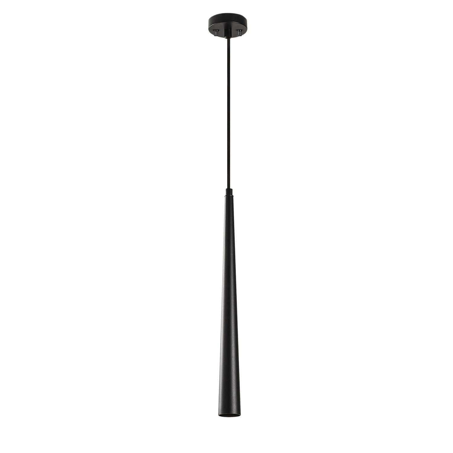 Candeeiro de Teto – altura ajustável de 137 cm – preto – metal