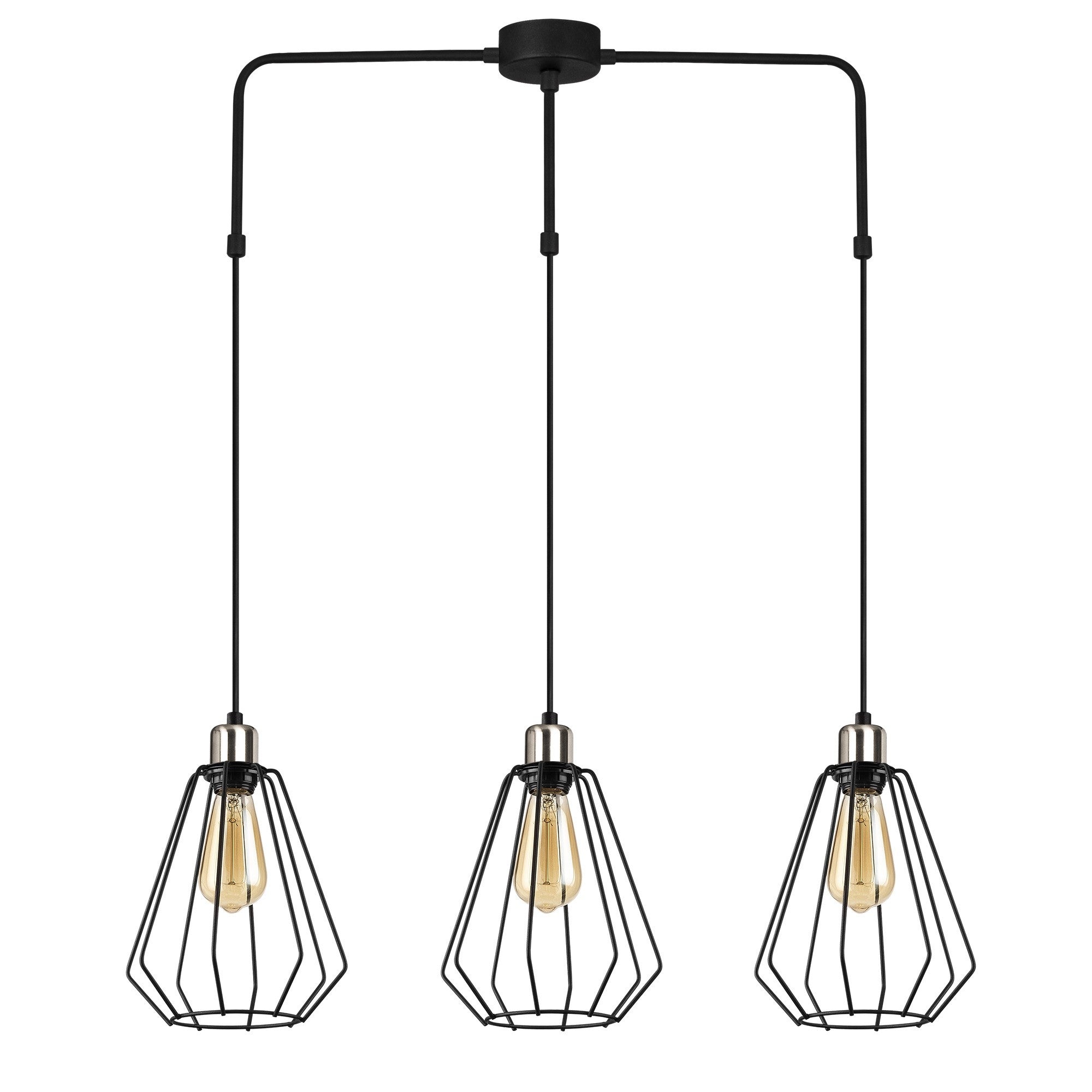 Candeeiro de Teto – 84 x 20 cm – Preto – Metal