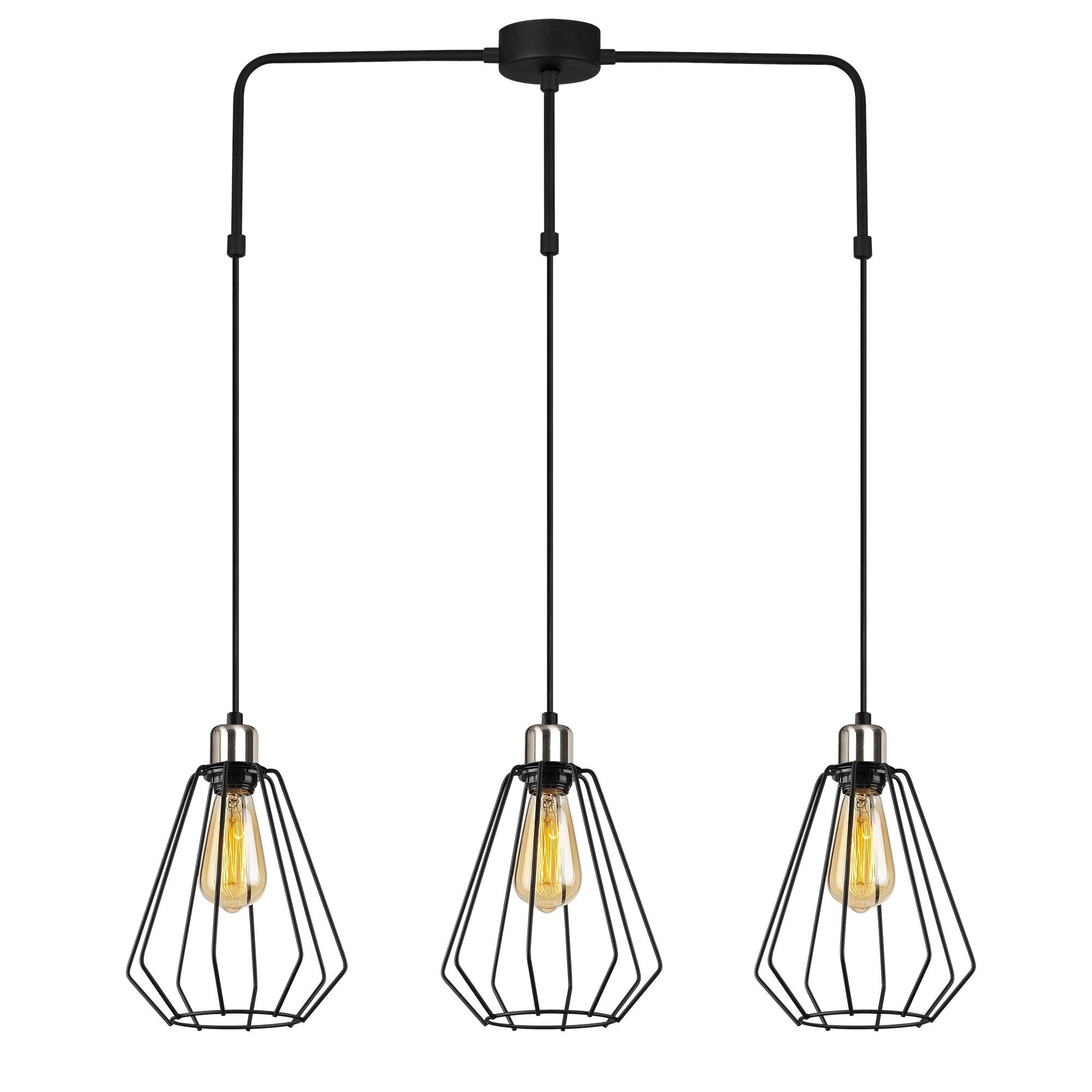 Candeeiro de Teto – 84 x 20 cm – Preto – Metal