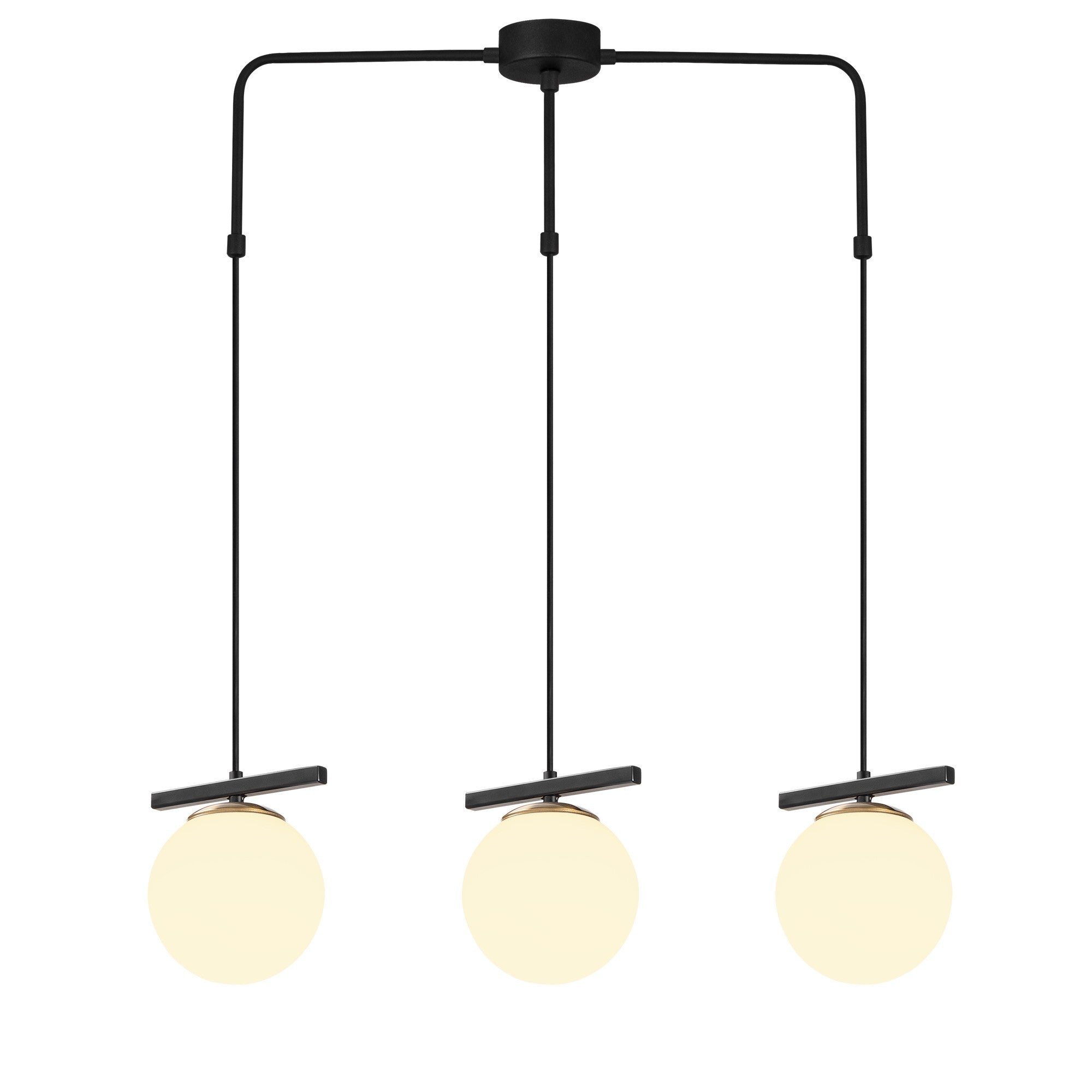 Candeeiro de Teto Industrial Moderno – 81 x 15 cm – Preto e Branco – Metal