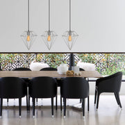 Candeeiro de Teto moderno cromado, 100 x 30 cm, altura ajustável de 134 cm | Corpo de metal, 3 soquetes E27, design industrial elegante para casa e escritório