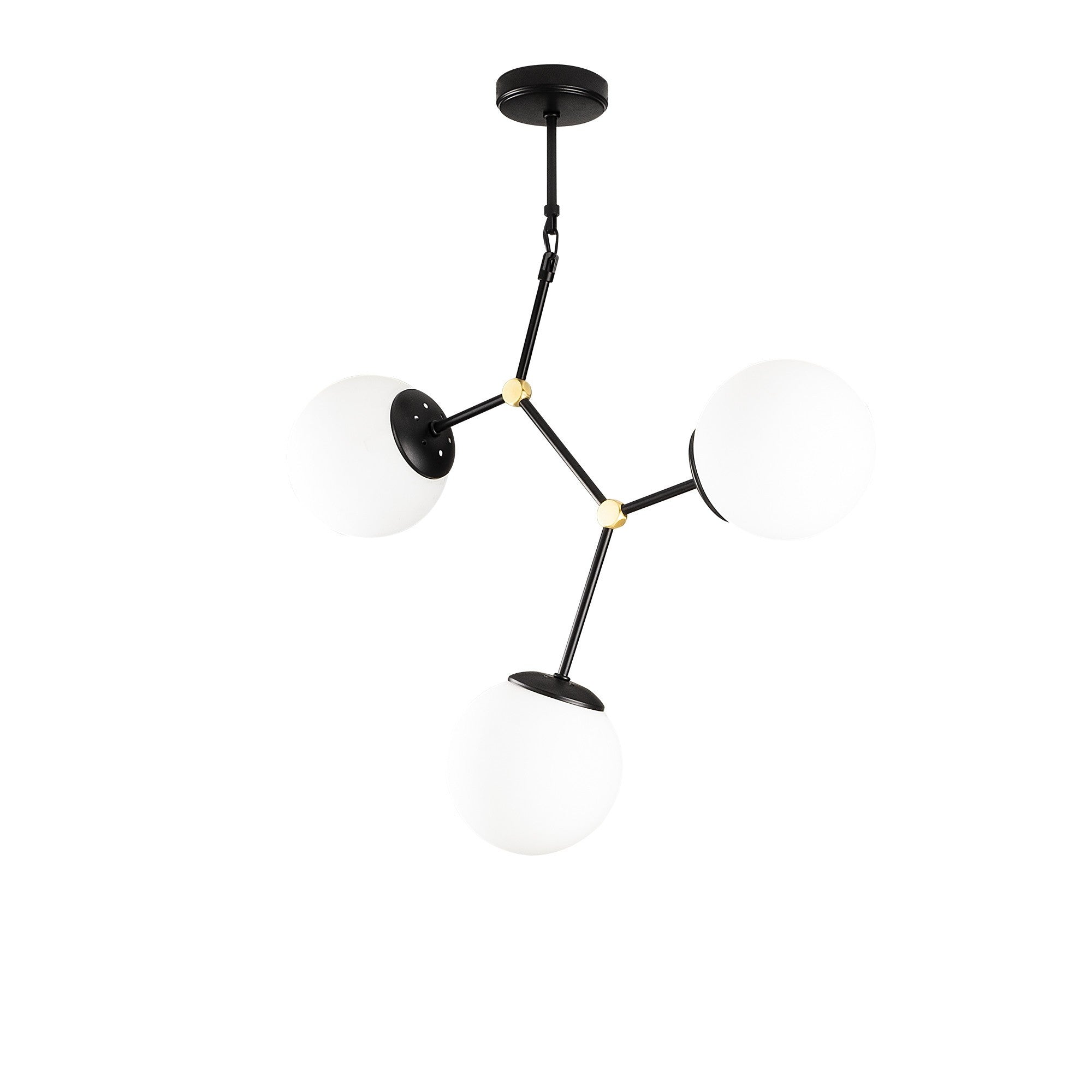 Candeeiro de Teto Industrial Moderno – 55 x 15 cm – Preto e Branco – Metal