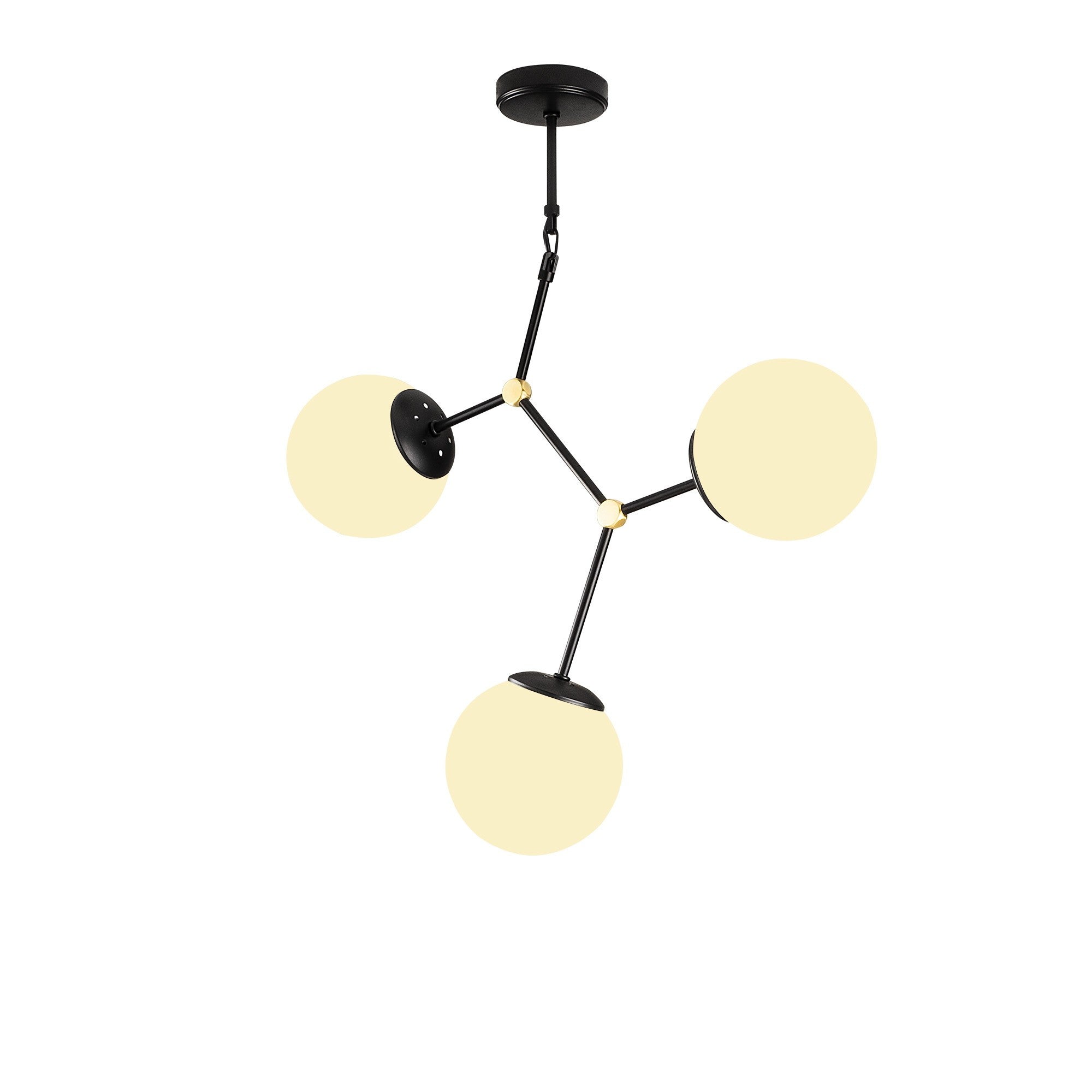 Candeeiro de Teto Industrial Moderno – 55 x 15 cm – Preto e Branco – Metal