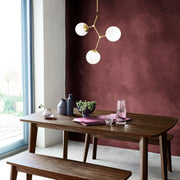 Candeeiro de Teto moderno – 55 x 15 cm – Amarelo e branco – Metal e vidro