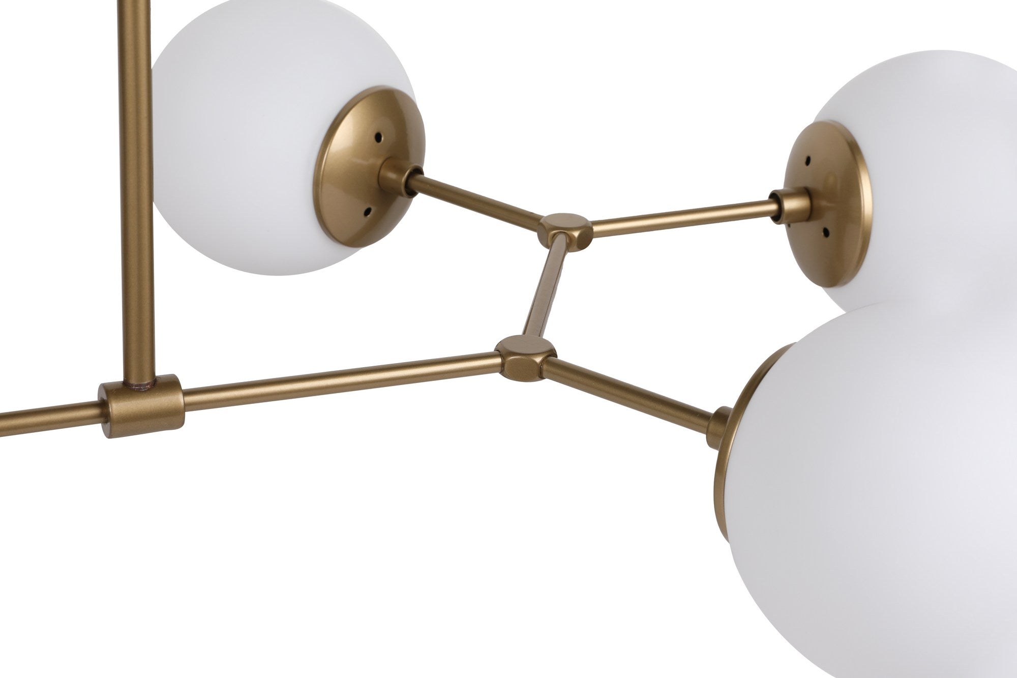 Candeeiro de Teto Escandinavo – 100 x 58 cm – Amarelo e Branco – Metal