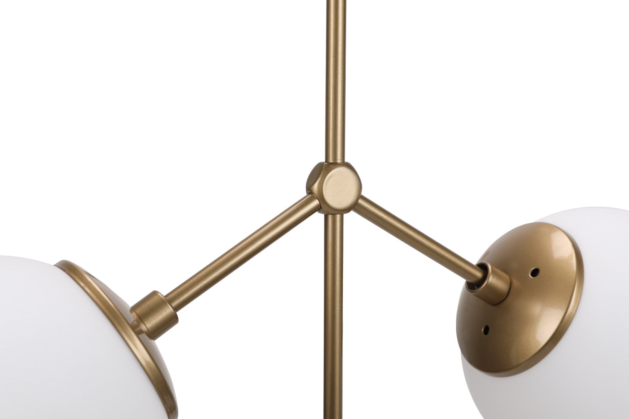 Candeeiro de Teto – 43 x 15 cm – Amarelo e Branco – Metal e Vidro