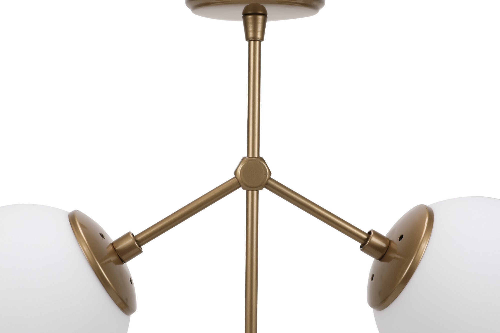 Candeeiro de Teto – 43 x 15 cm – Amarelo e Branco – Metal e Vidro