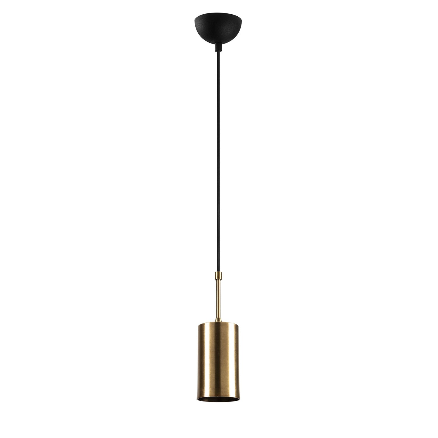 Candeeiro de Teto Moderno – 124 cm de Altura – Dourado e Preto – Metal