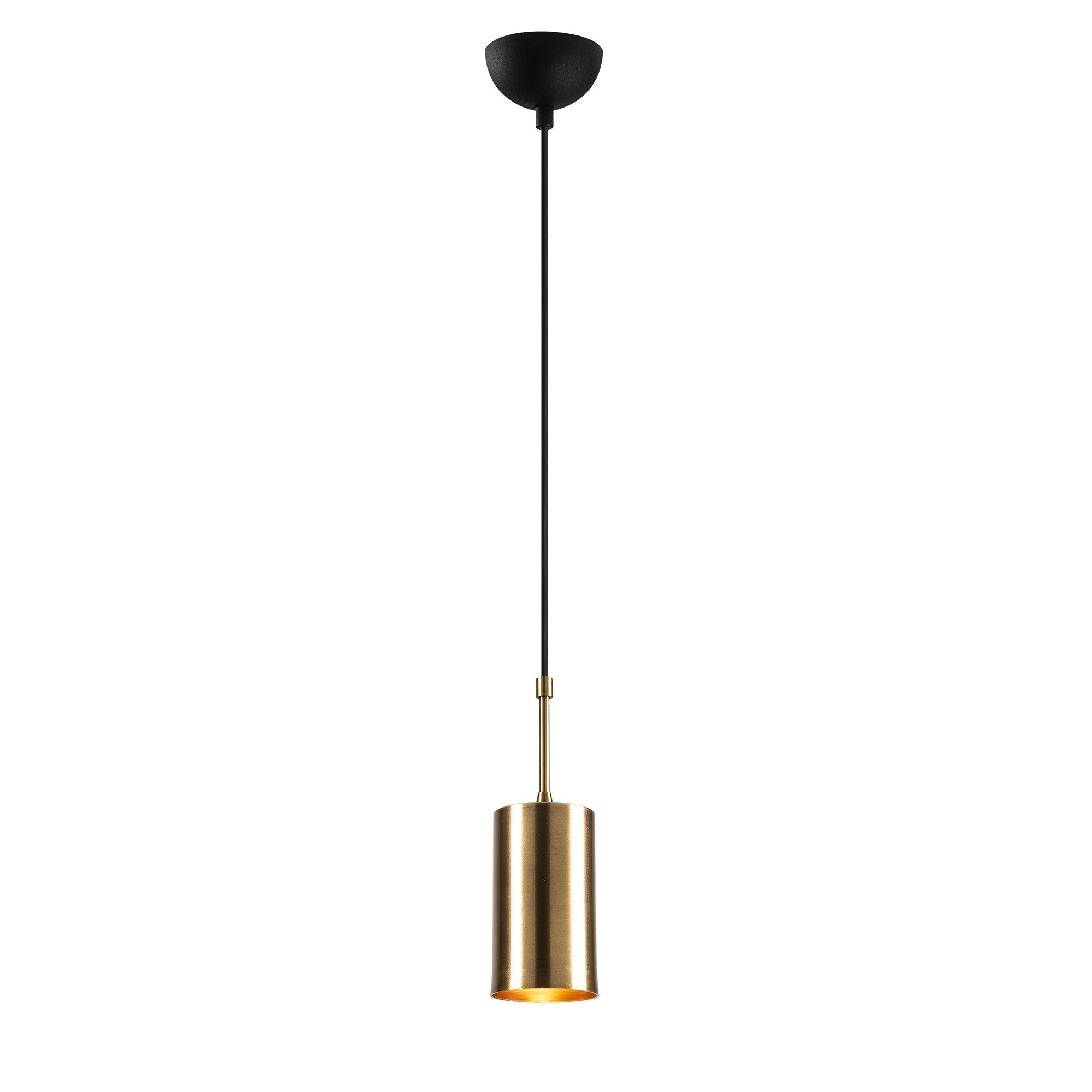 Candeeiro de Teto Moderno – 124 cm de Altura – Dourado e Preto – Metal