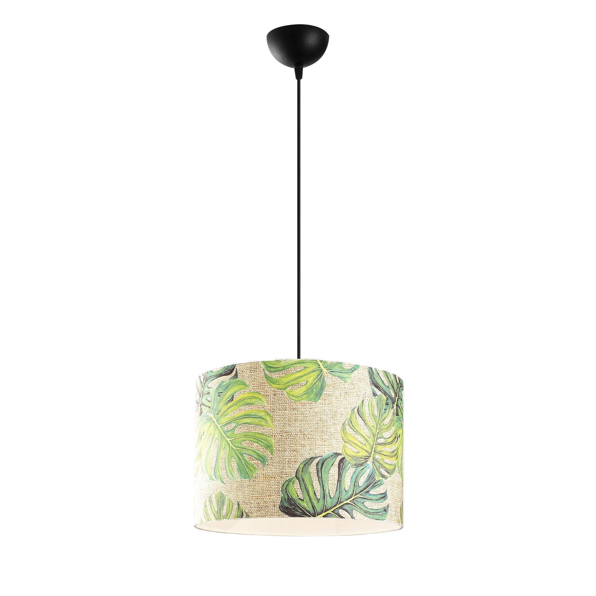 Candeeiro de Teto tropical moderno, corpo de metal, 40 cm de diâmetro, altura ajustável de 124 cm, soquete E27, design floral elegante para decoração de casa com estilo