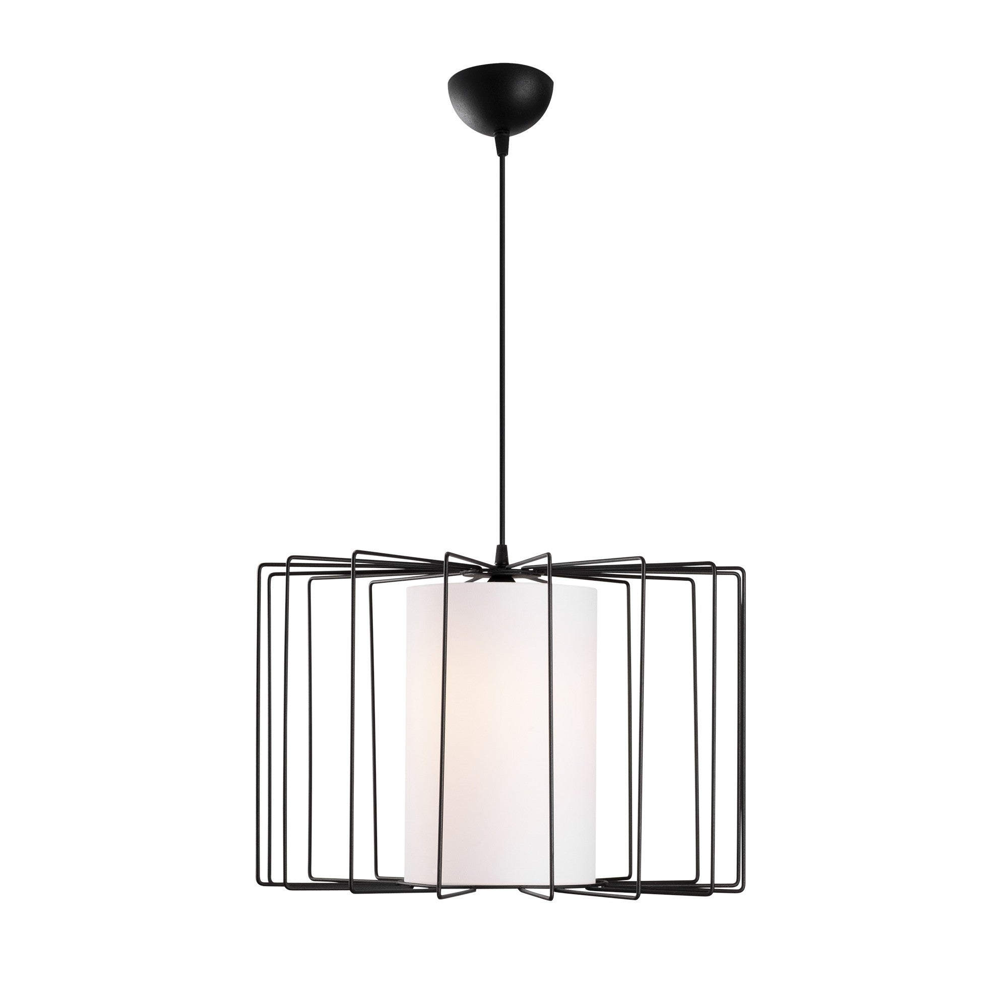 Candeeiro de Teto industrial moderno, preto e branco, 47 cm de diâmetro, altura ajustável, corpo de metal, soquete E27, perfeito para decoração e iluminação elegantes para casa
