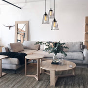 Candeeiro de Teto industrial preto, 34 cm de diâmetro, altura ajustável, corpo de metal, 3 soquetes E27, design elegante e nostálgico para espaços modernos