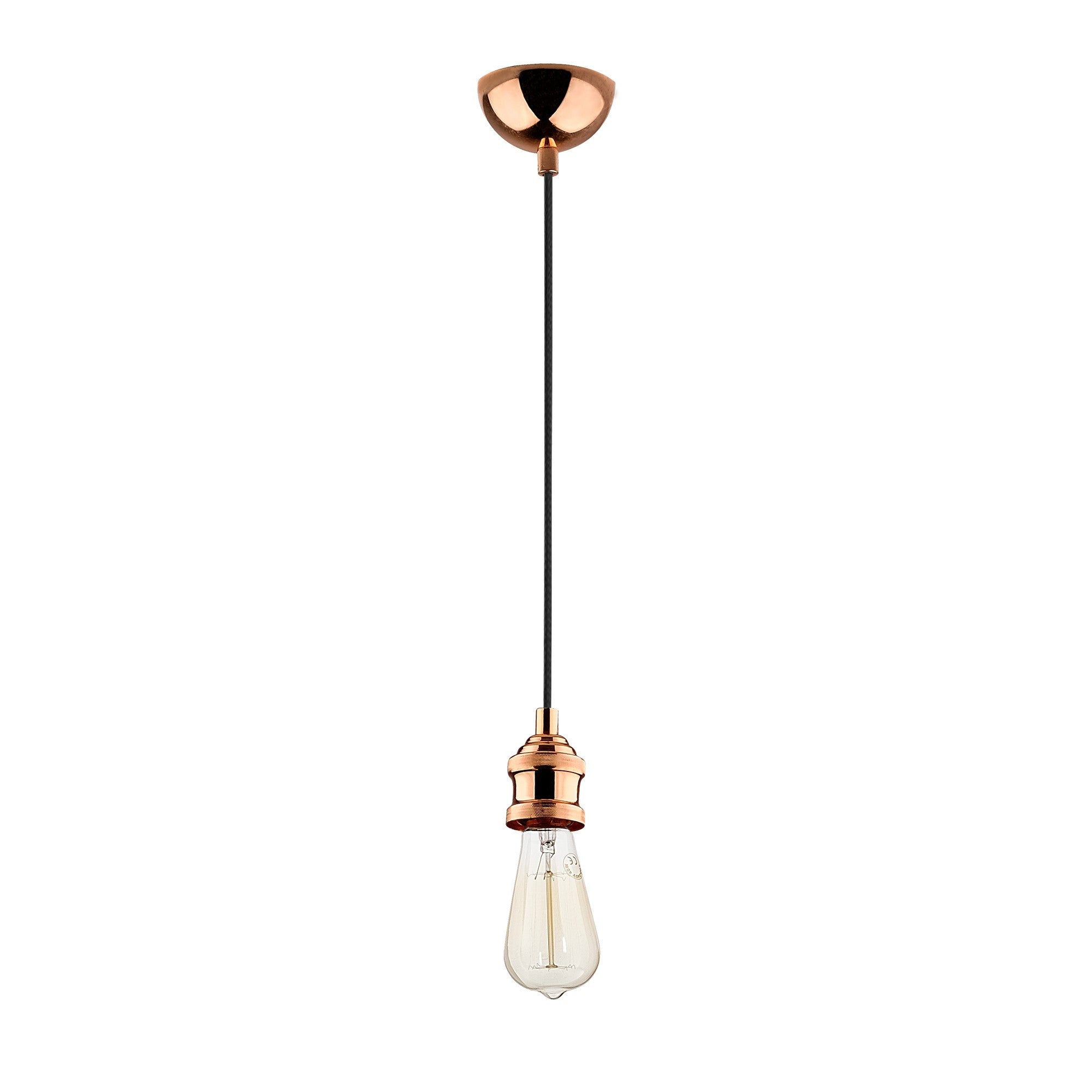 Candeeiro de Teto – Altura Ajustável 102 cm – Cobre – Metal