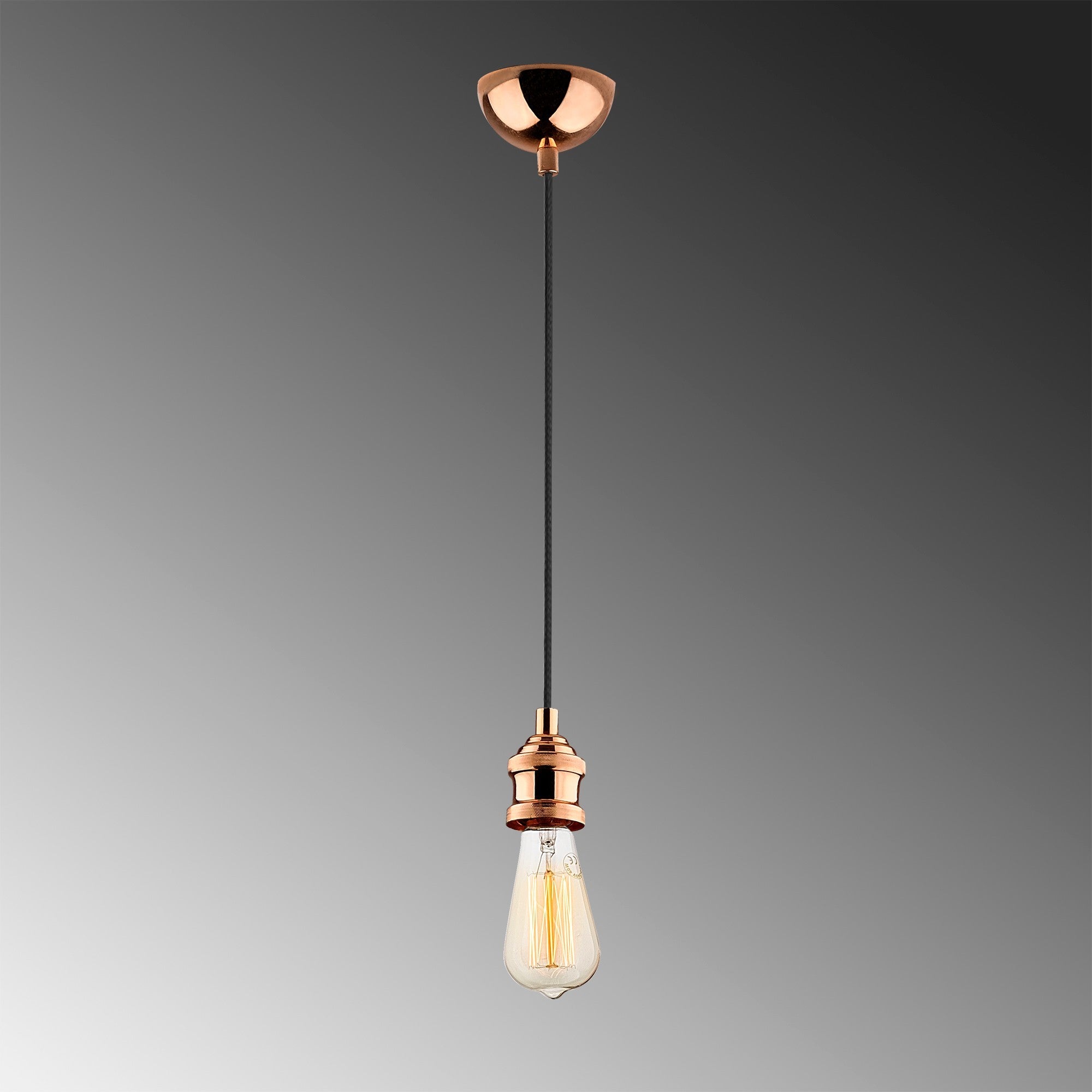 Candeeiro de Teto – Altura Ajustável 102 cm – Cobre – Metal