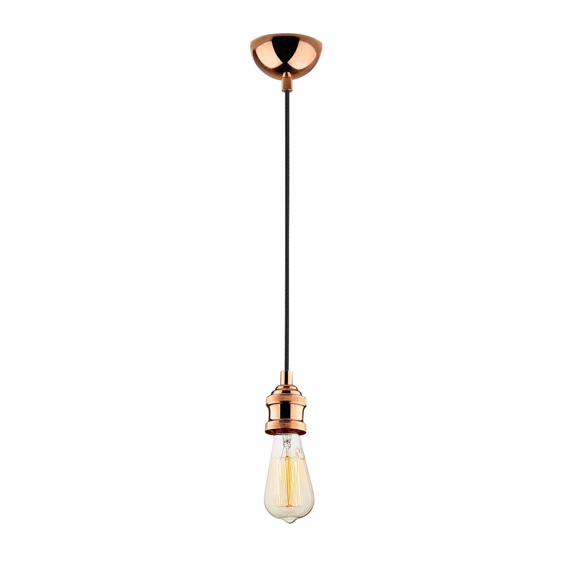 Candeeiro de Teto – Altura Ajustável 102 cm – Cobre – Metal